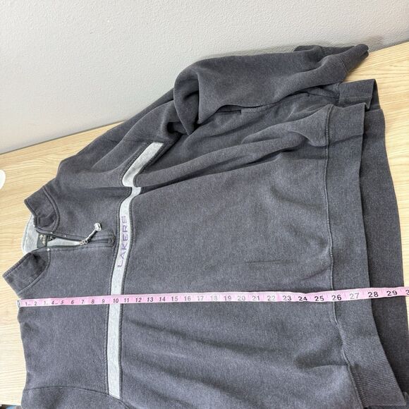 Vintage Lakers Mens Sweatshirt 1/4 Zip Size XXL Antigua Oversized 90s Embroidery - Picture 9 of 10